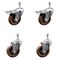 Service Caster 4 Inch SS High Temp Glass Filled Nylon 3/8 Inch Stem Caster Lock Brake SCC, 2PK SCC-SSTSTTL20S414-GFNSHT-381615-2-S2 - alternate 3